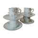 6 tasses à café en porcelaine fine