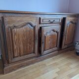 Solid oak sideboard by cabinetmaker Loisy