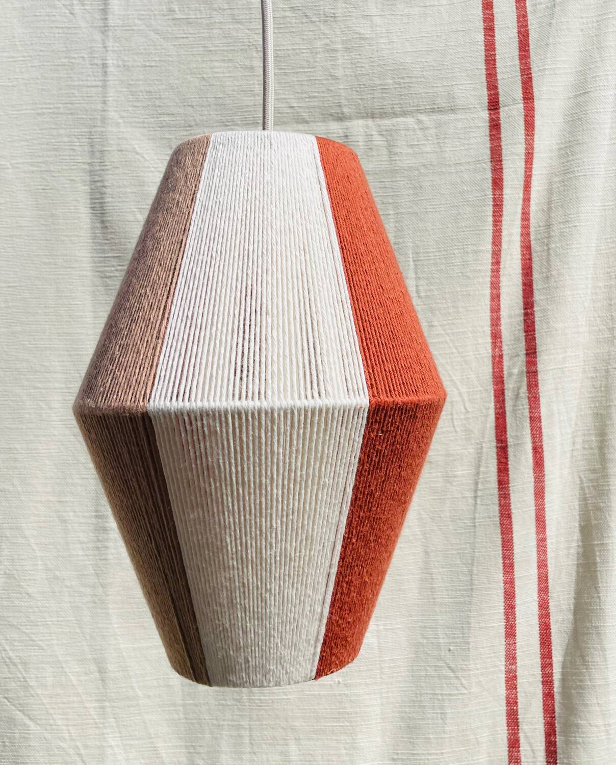 Cotton thread woven lamp