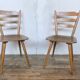 Pair of Scandinavian chairs or vintage wooden bistro