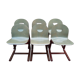 6 vintage sled chairs 1980