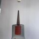 Vintage Philips pendant light, orange & smoked glass – wood, Sweden