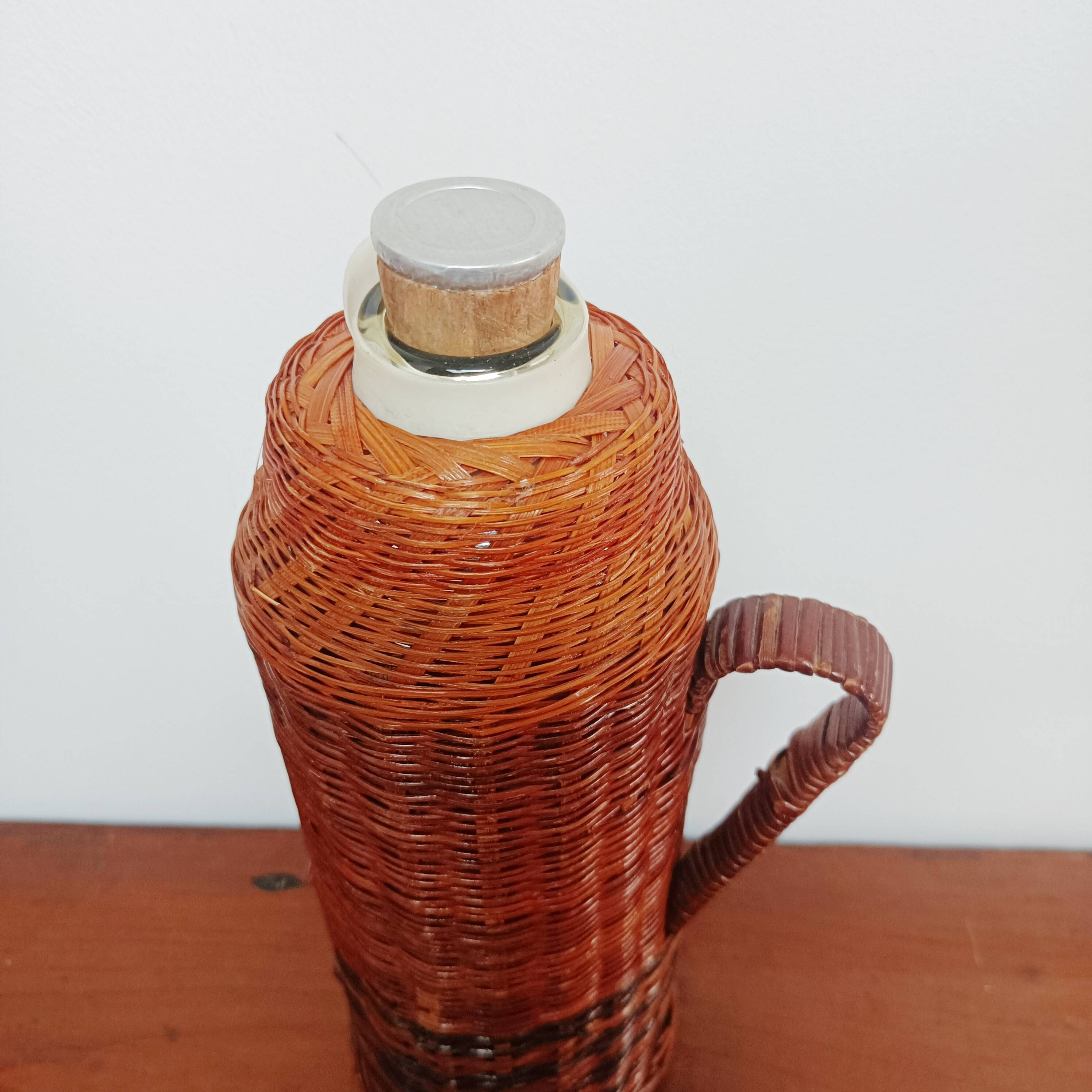 Old wicker thermos, small format