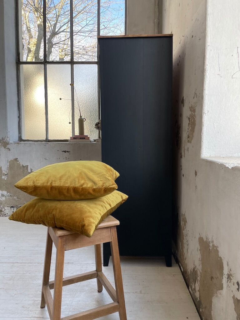 Old black storage window
