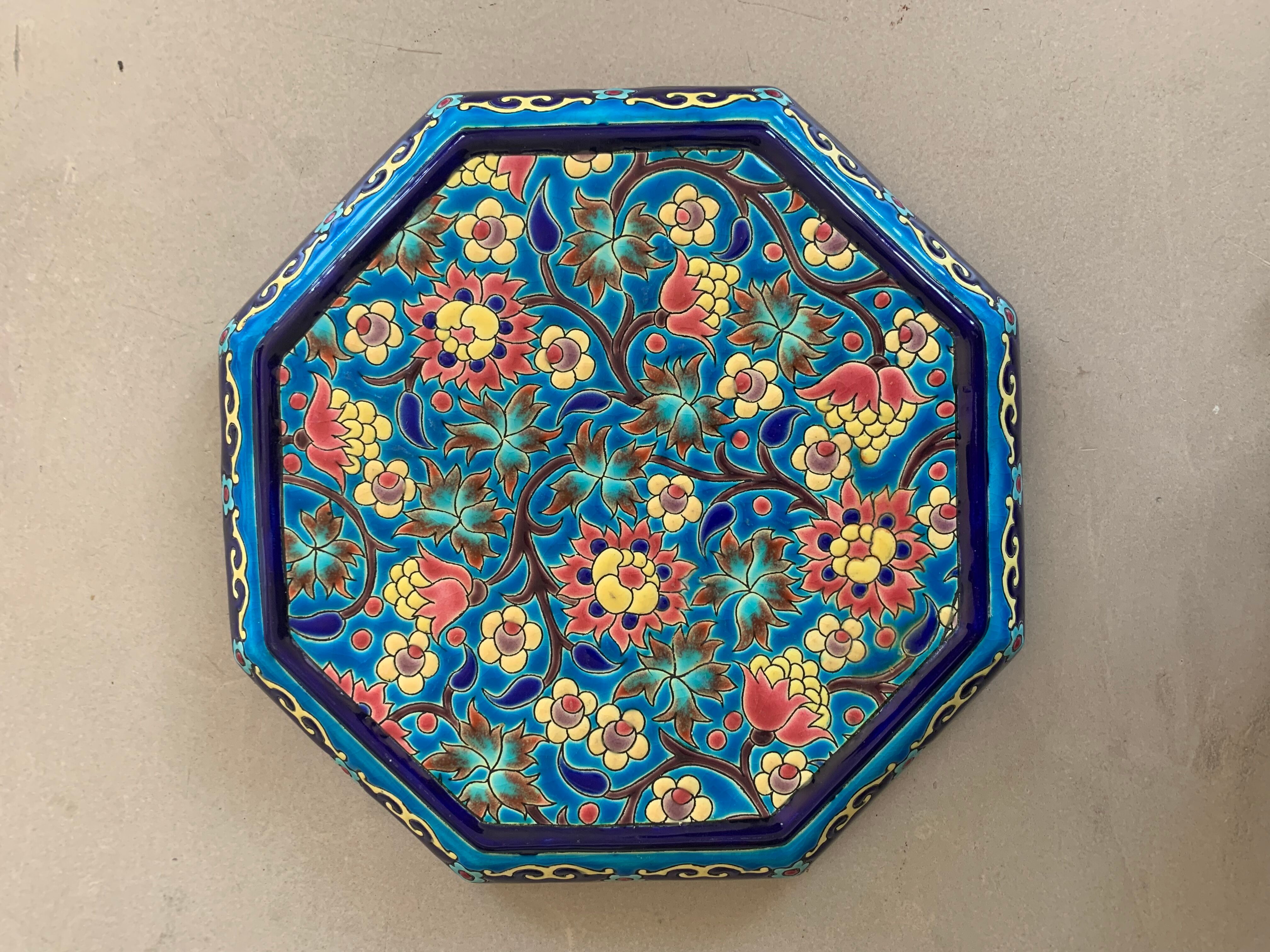 Longwy tbe enamelled trivets