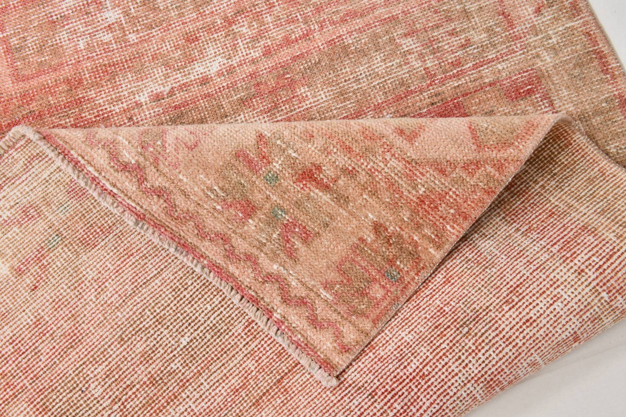 2x12 Stair Red & Pink Vintage Runner Rug, 73x382Cm
