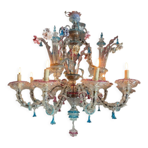 Lustre vénitien rezzonico en verre