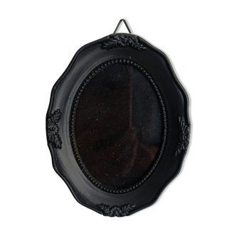 Photo frame old black wood