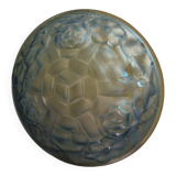 Art Deco ceiling light in pressed glass signed Degué – Ø 35 cm