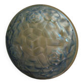 Art Deco ceiling light in pressed glass signed Degué – Ø 35 cm
