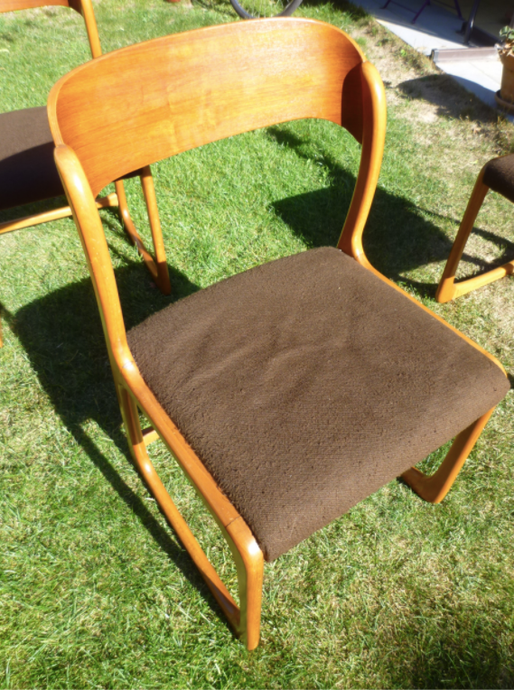 Set of 4 Baumann sleigh chairs