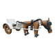 jouet cariole avec cheval en bois années 60