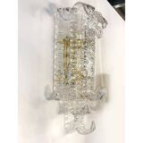 Lot of 4 of Contemporary Transparent "Lingue" Murano Style Glass Wall Lamp