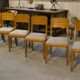 Ensemble de 6 chaises en chêne par Gaston Poisson 1940’s