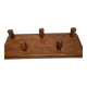 Portemanteau à cinq patères en bois naturel, design, années 60, 50 cm