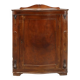Antique corner cabinet in carved walnut, Italy, 19th century