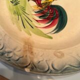 Coq de Charolles earthenware hollow dish