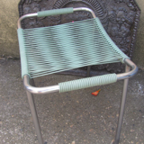 Green stool in scoubidou