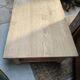 Table basse en frêne massif double plateau vers 1980