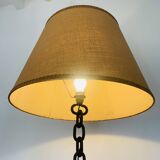 Large brutalist iron floor lamp
