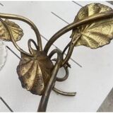 Antique bronze and brass mounted vase with engraved glassware