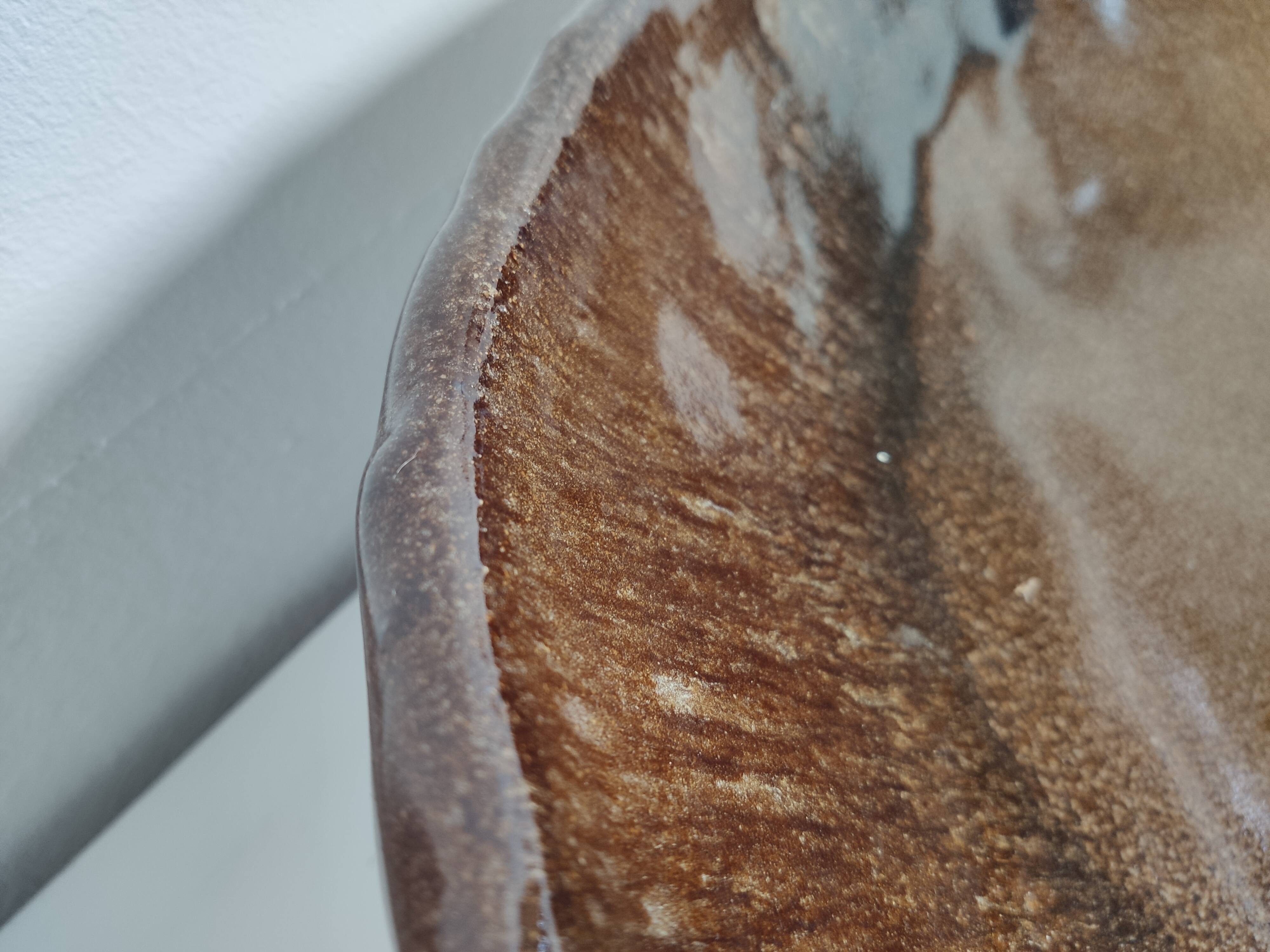 large vintage ceramic fruit basket Germany 1960s