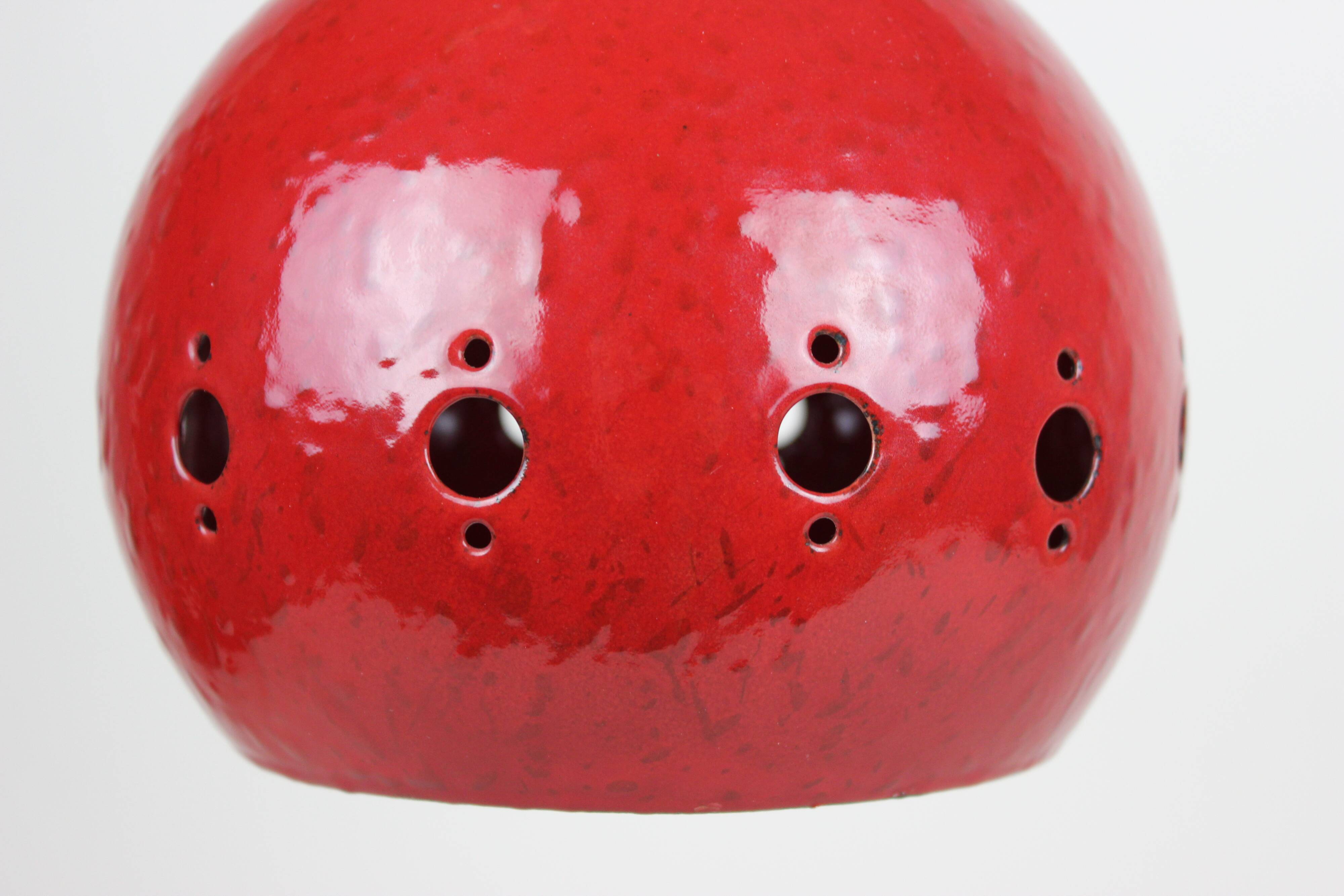 Vintage ball lamp, enamel, 70's, scandinavian design
