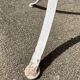 Pedestal table metal garden bistro 1950 vintage