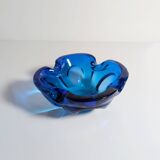 Bohemian bowl / ashtray glass CZ Blue