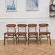 4 Vintage Teak Chairs