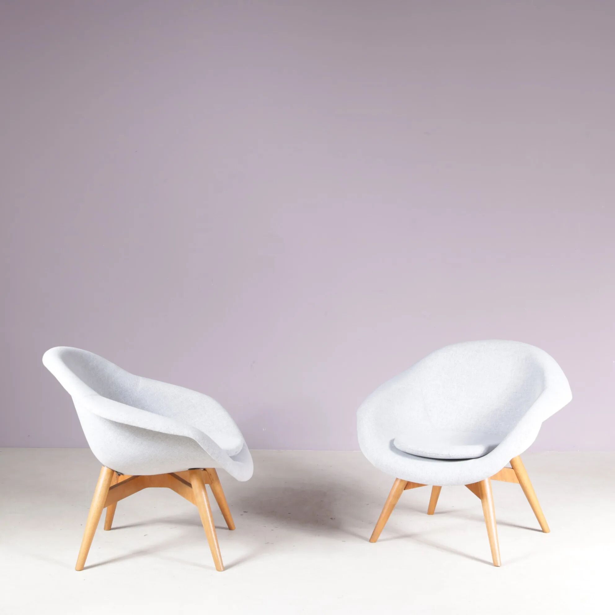 1950s set of 2 easy chairs by Frantisek Jirak, Czech
