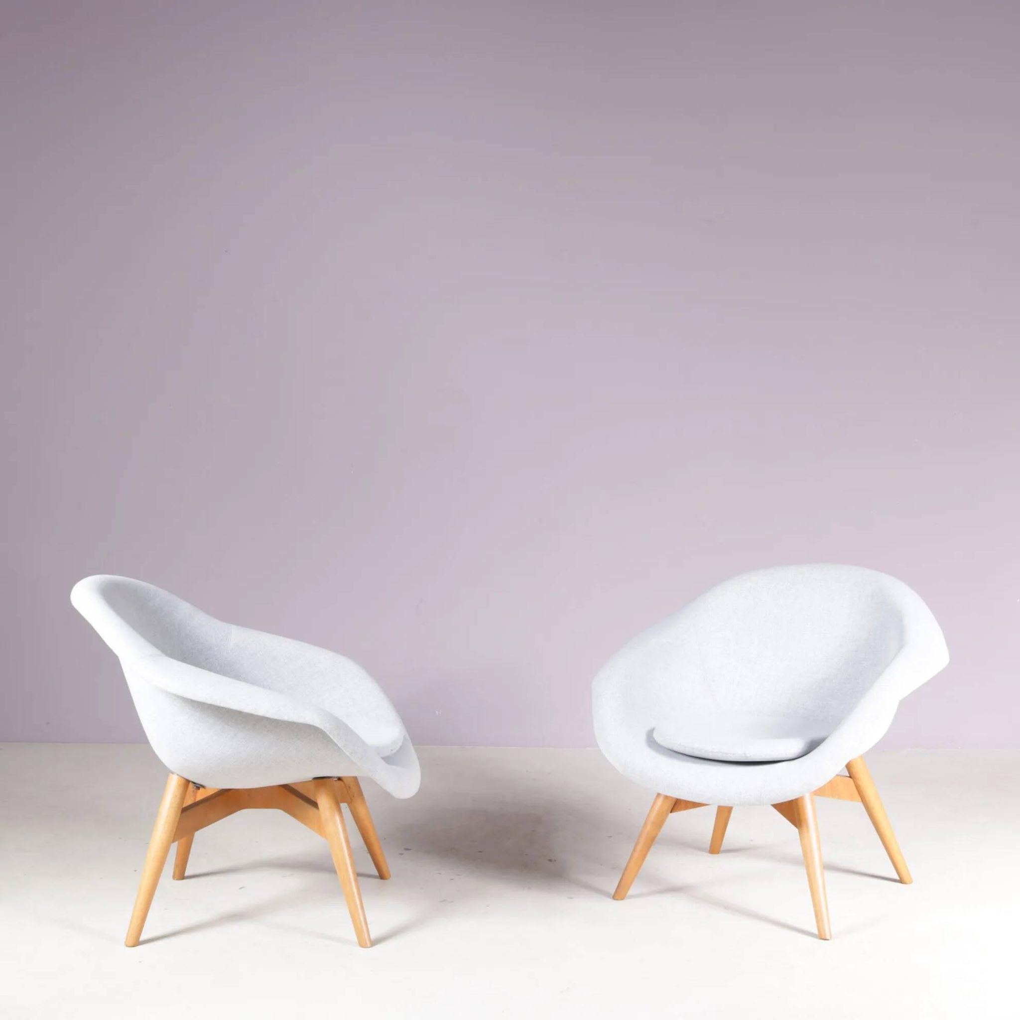 1950s set of 2 easy chairs by Frantisek Jirak, Czech