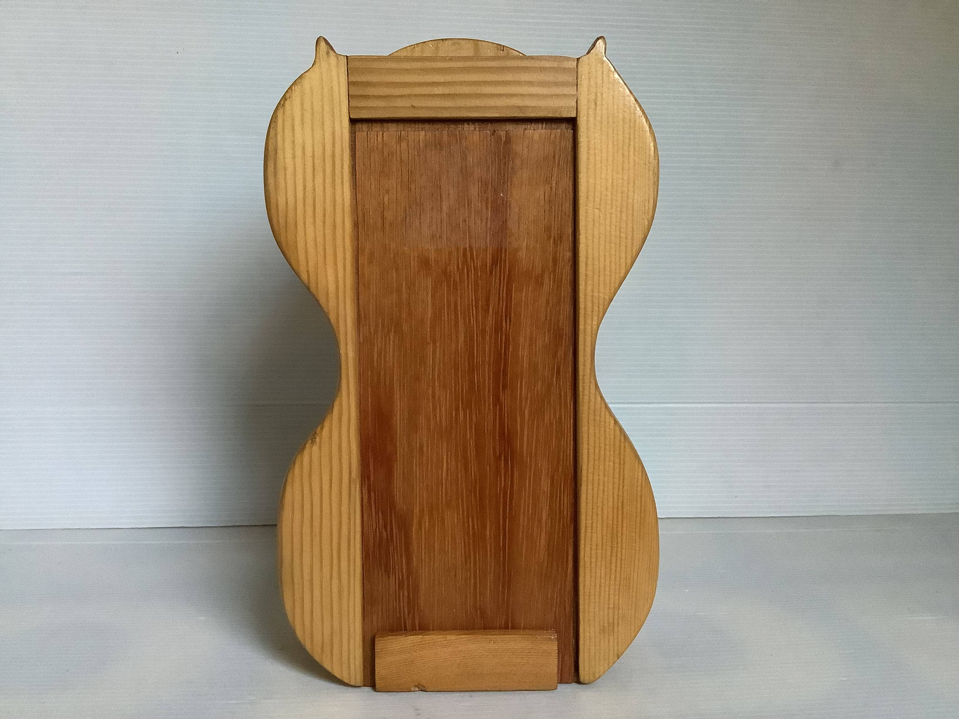 Owl piggy bank made of Scandinavian wood and plexiglass