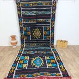 Handmade wool Berber rug 340x140 cm