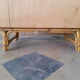 Commode vintage rotin et bambou années 50