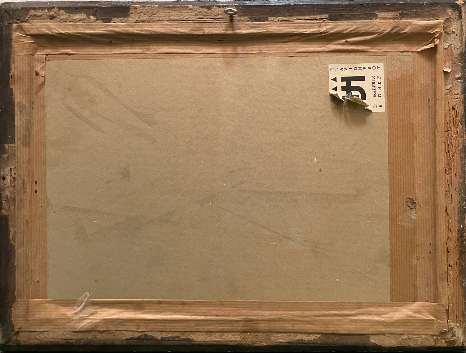 Antique painting, landscape study of reflections on water, 20th century