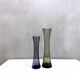 2 Mid Century glass vases crystal glass, Alfred Taube vase, smoked glass vases, 60's