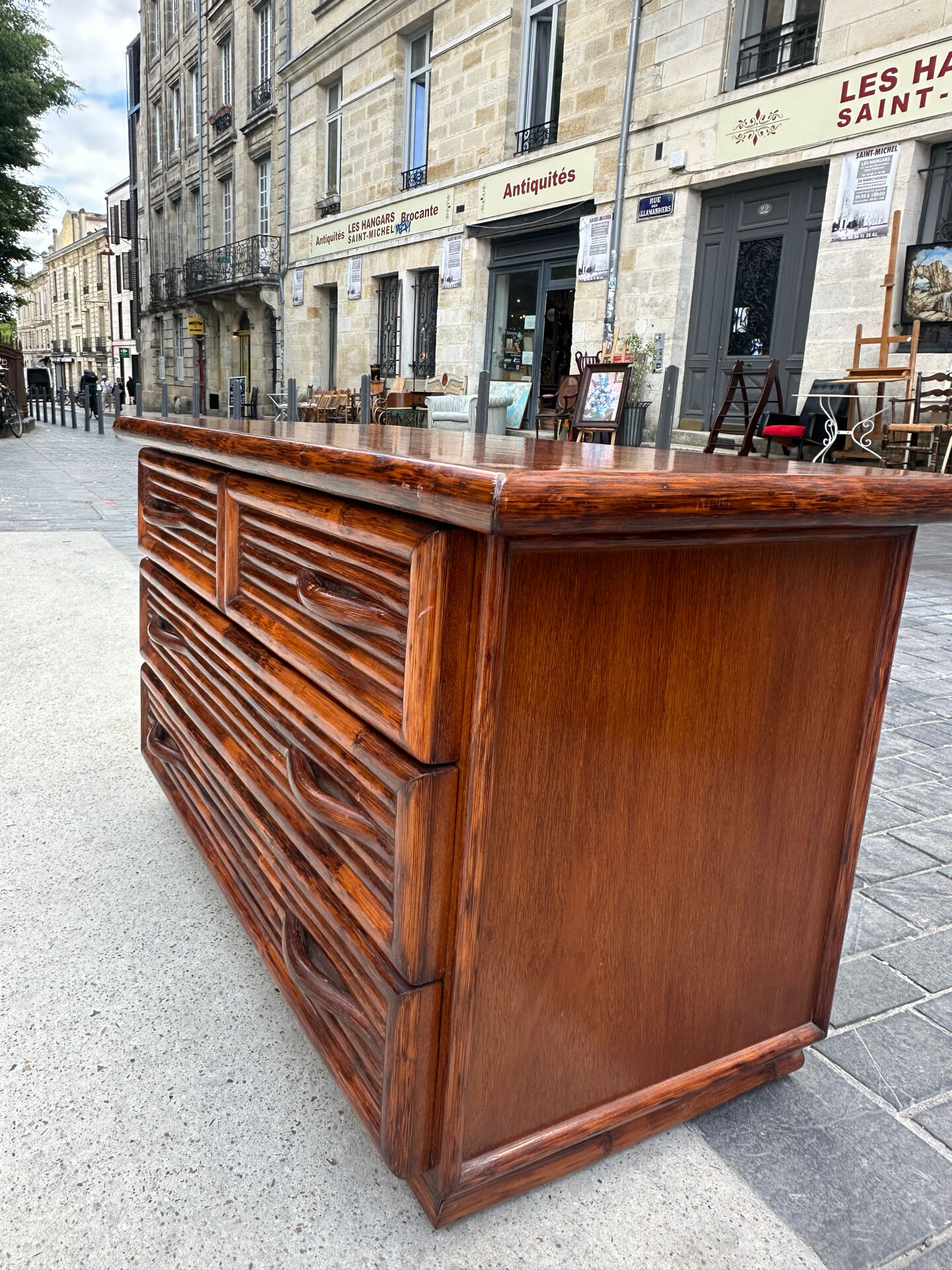 Commode en rotin Maugrion pour Rochebobois