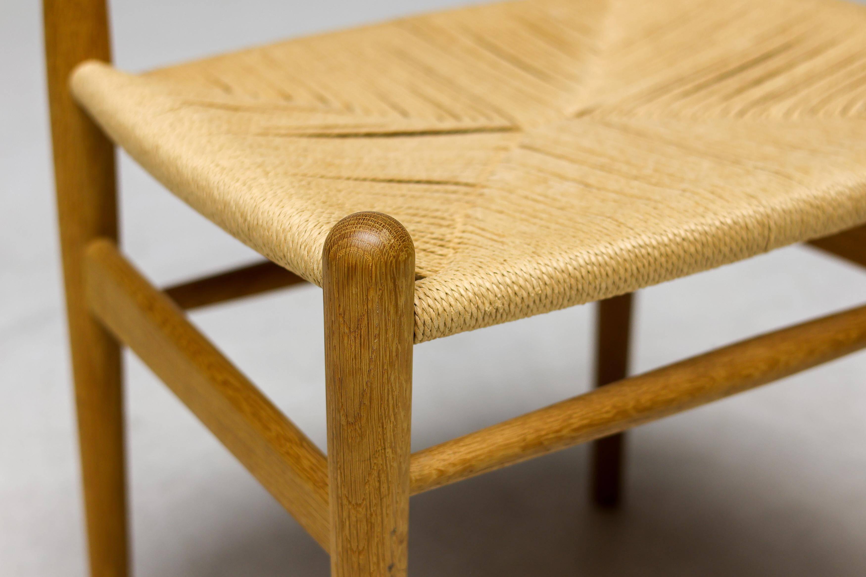 CH36 dining chair, matched, in soap-treated oak by Hans J. Wegner for Carl Hansen.
