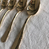 12 small teaspoons in Vintage golden metal