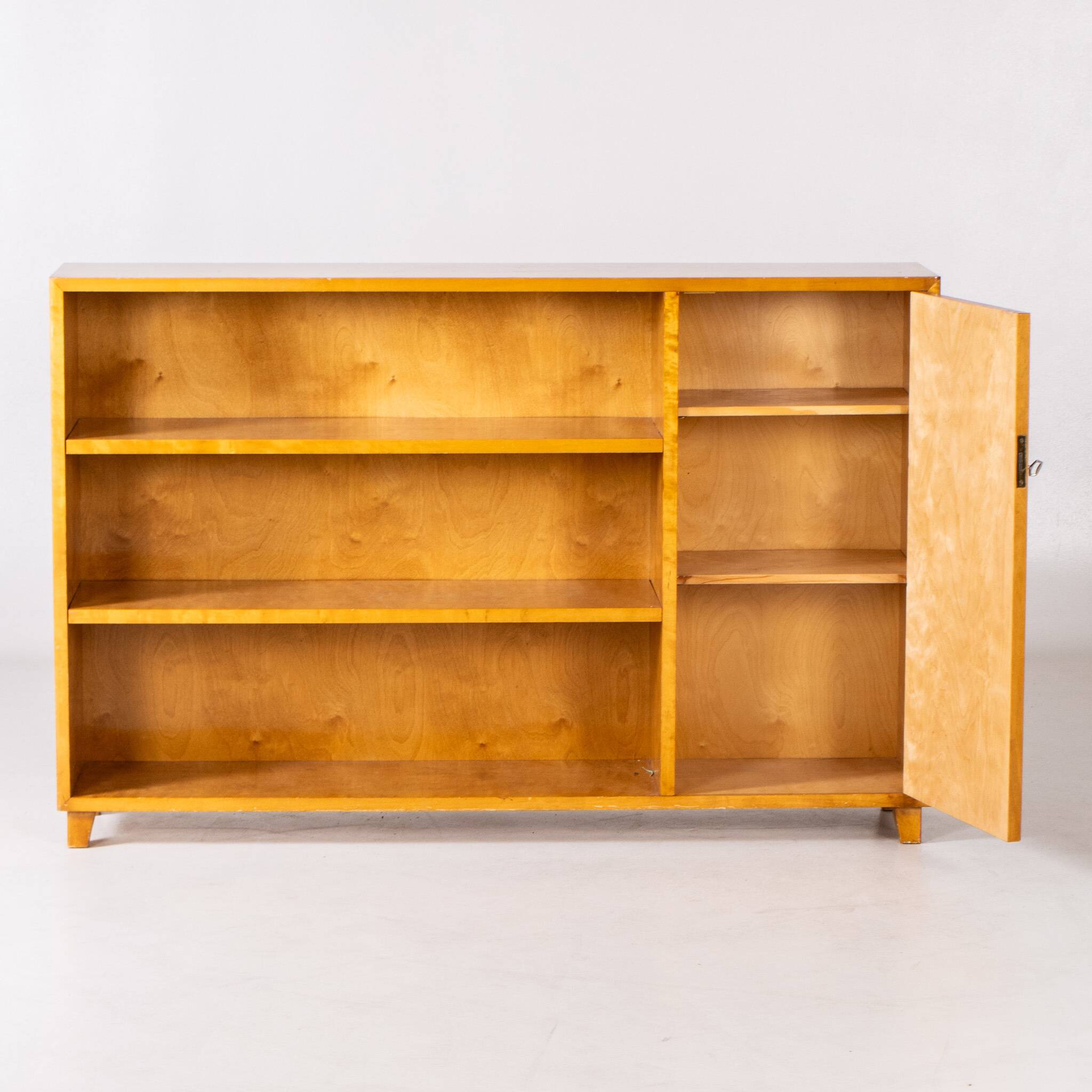 Bibliothèque Buffet vintage en bouleau 1940 Suède