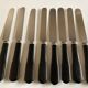 Set of 8 knives Cluny Vieux Paris 1920 black Bakelite handle