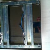 Ceiling or wall light in chromed metal and glass (Motoko Ishii for Staff