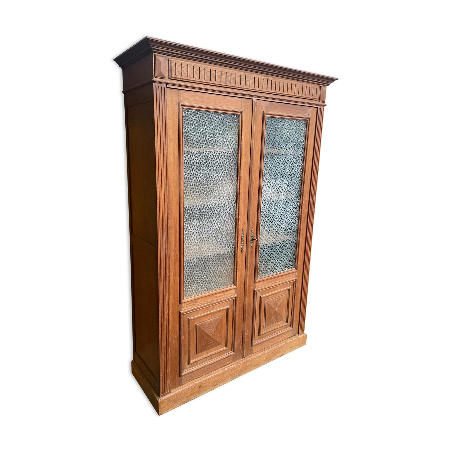 Glass library in solid oak 1900