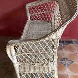 Outdoor White Rattan Sofa