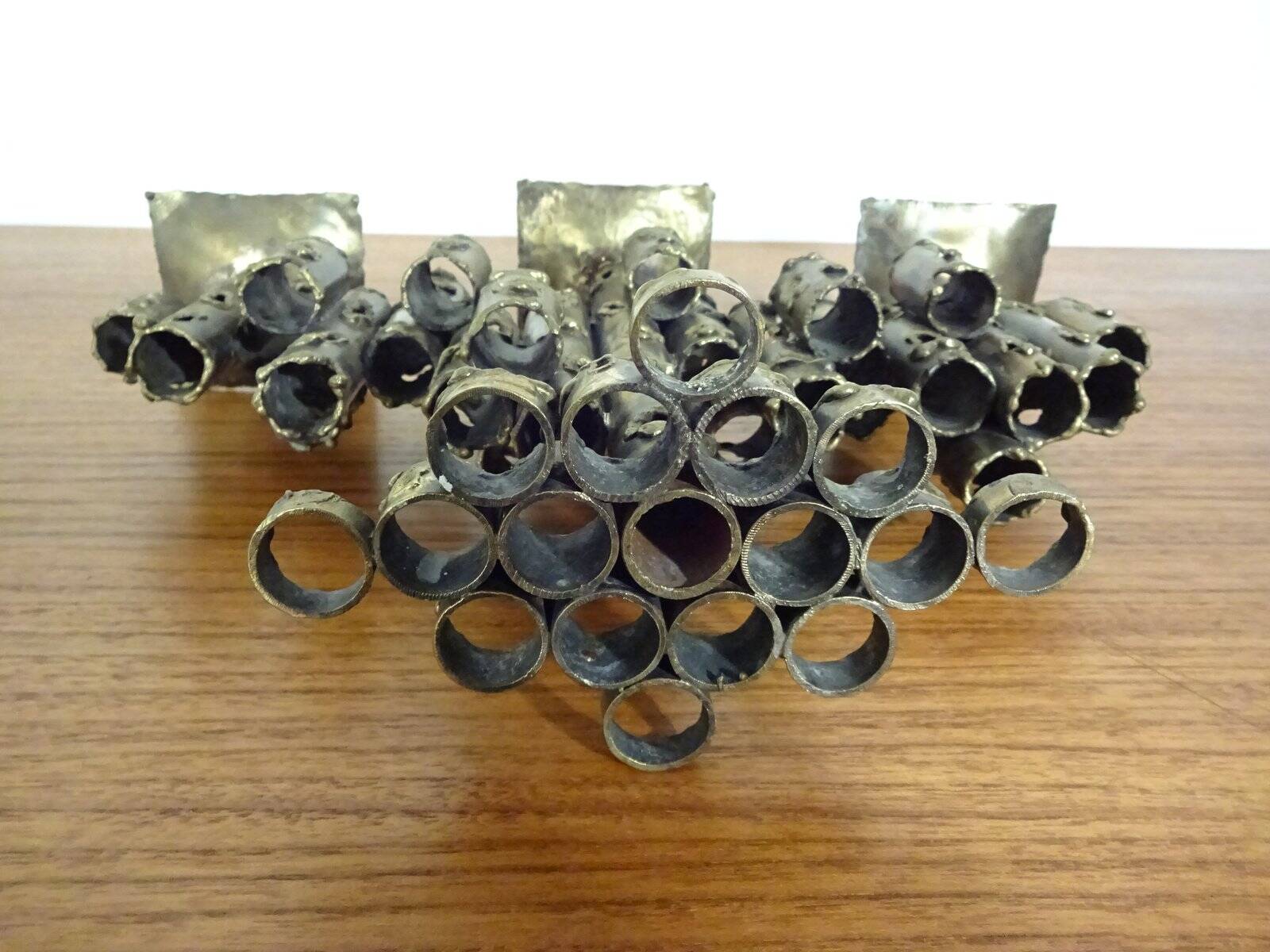 Brutalist Iron Candleholder, 1960s