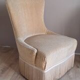 Velvet toad armchair