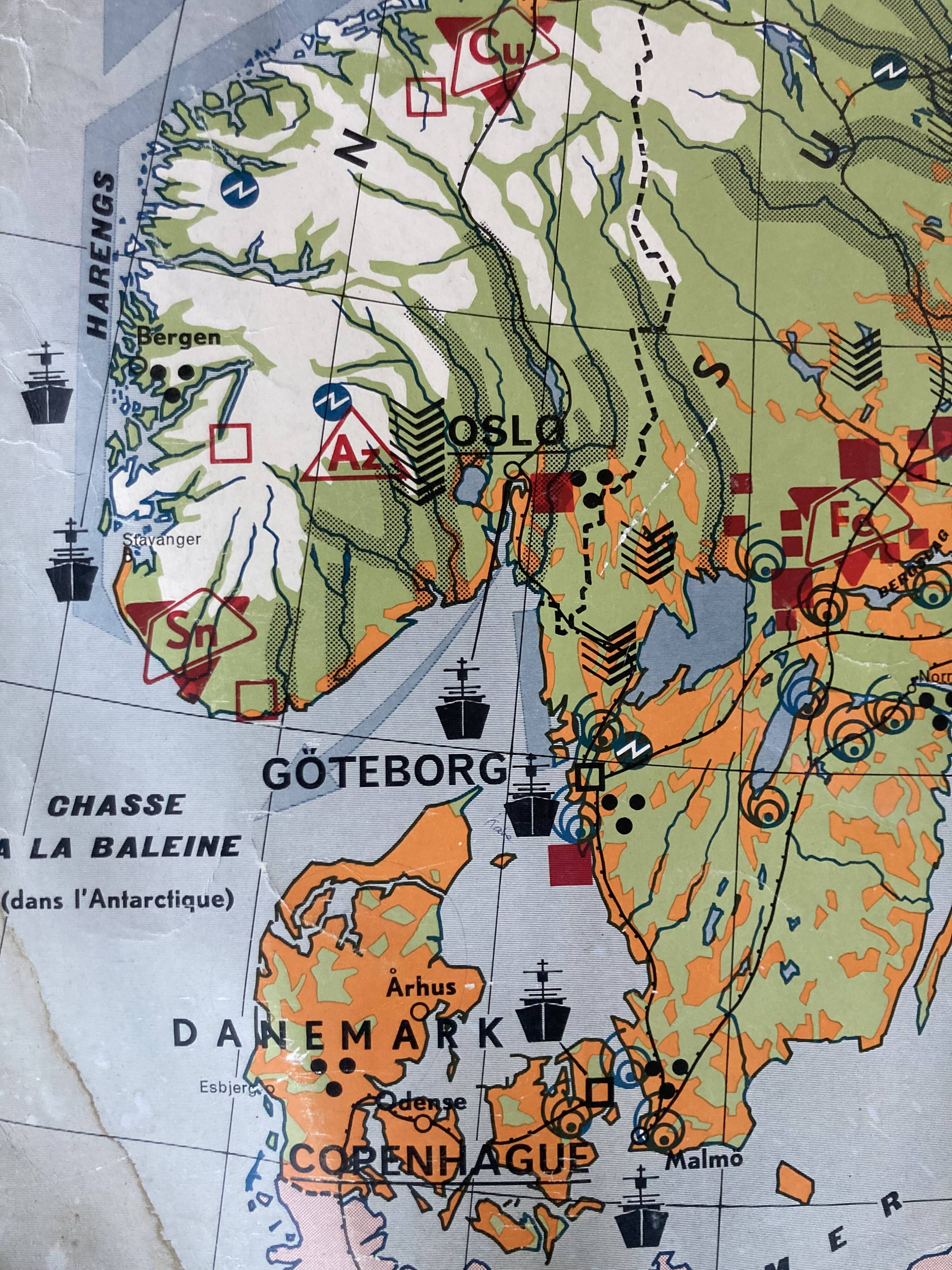 Old school map Scandinavian States