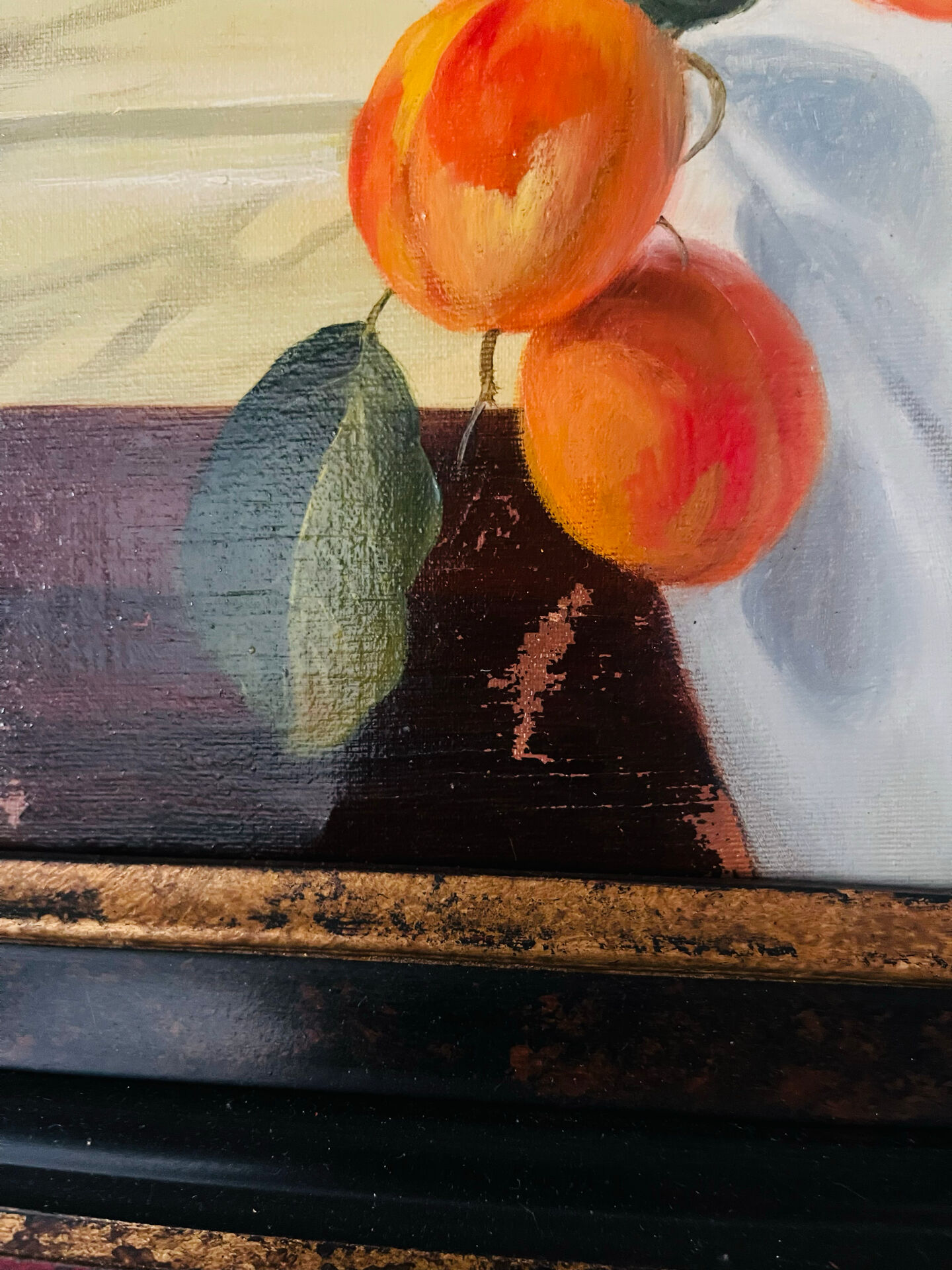 Nature morte ancienne, école russe, huile sur toile, signée à Shulg