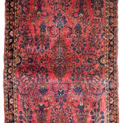 Ancient Persian Sarouk handmade carpet 112cm x 164cm 1920s, 1B748